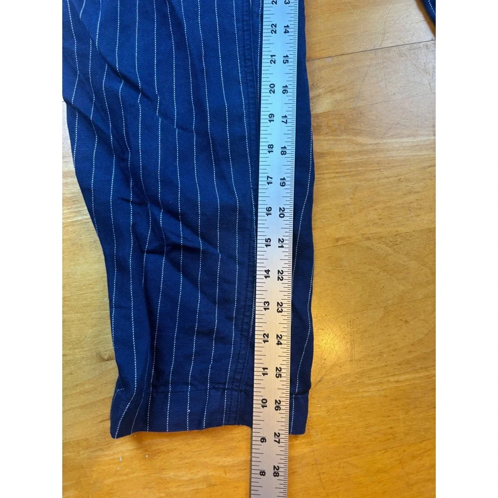 Polo Ralph Lauren Mens Tailored Slim Fit Pinstripe Linen Blend Drawstring Pants